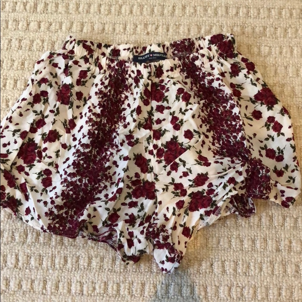 Red floral comfy shorts!